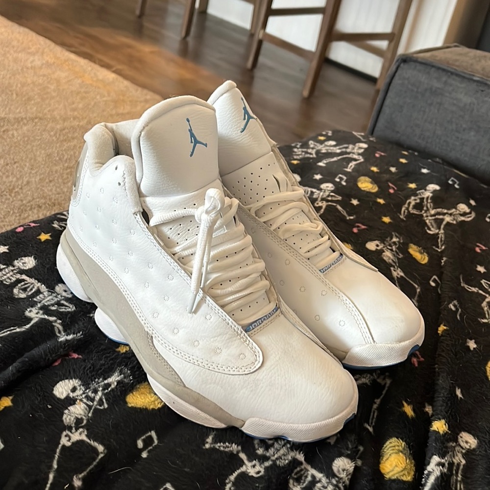 White Jordan 13s